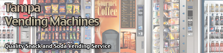 Tampa vending equipment including Snack Vending Machines, Coffee Vending Machines, Cold Food Vending Machines, Coca Cola Vending Machines. 